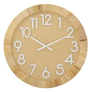 Reloj de pared redondo de madera marrón ø 60x4,5 cm