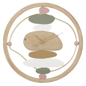Reloj de pared redondo en madera y metal marrón ø cm 57x3,8…