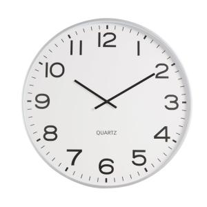 Reloj de pared redondo gris, blanco y negro D60 cm