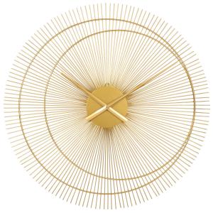 Reloj de pared sol en acero dorado, D. 60 cm