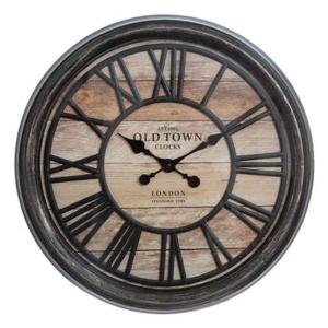 Reloj decorativo de plástico en negro ø49x5cm