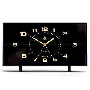 Reloj despertador de acrílico con esfera color negro