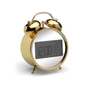 Reloj  en plástico dorado