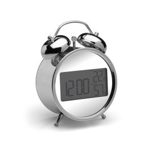 Reloj  en plástico plateado