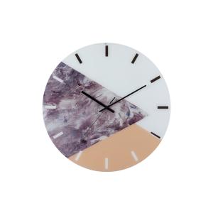Reloj morado de cristal 60x4.5x60cm