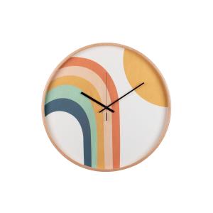 Reloj multicolor de madera 60x4,5x60cm