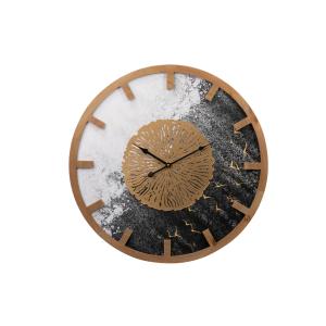 Reloj negro de madera 60x5x60cm