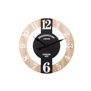 Reloj negro de metal 60x5x60cm