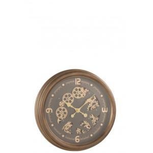 Reloj números arábigos engranaje interior metal cristal ant…