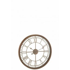 Reloj números romanos metal/cristal oxido alt. 67 cm