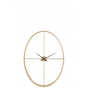 Reloj ovalado de metal dorado sin fondo con un diámetro de…