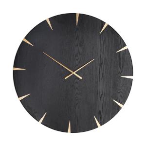 Reloj pared, de hierro, en color negro, de 81x5x81cm
