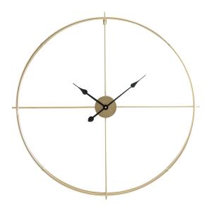 Reloj pared, de hierro, en color oro, de 84x6x84cm