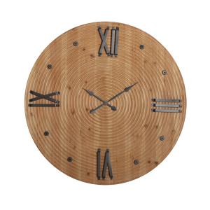 Reloj pared de madera tropical en color marrón de 120x120x6…