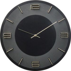 Reloj pared negro/oro ø49cm