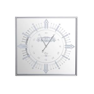 Reloj plata de cristal 60x5x60cm