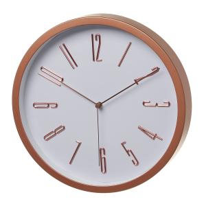 Reloj redondo bronce de plástico de Ø 30 cm