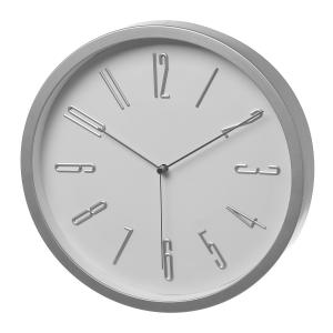 Reloj redondo plata de plástico de Ø 30 cm