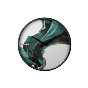 Reloj verde de cristal 50x6x50cm