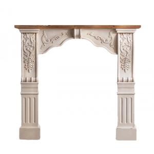 Repisa de madera de abeto blanca