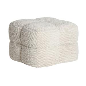 Reposapiés de poliéster en color beige  de 56x56x42cm