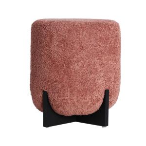 Reposapiés de poliéster, rosa 41x41x47cm