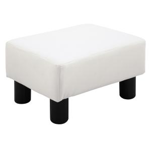Reposapiés otomano 40x30x24 cm blanco