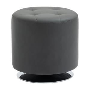 Reposapiés otomano giratorio ø45.5x44.5 cm gris