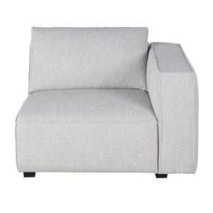 Resposabrazos derecho para sofá modulable gris claro motead…