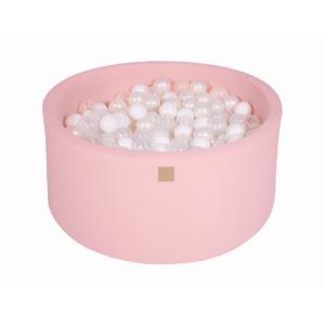 Rosa claro Piscina de bolas: Blanco/Transparente/Perla H40cm