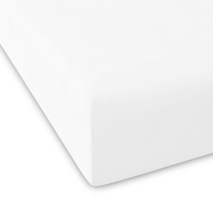 Sábana bajera de algodón percal blanco 100x200 cm