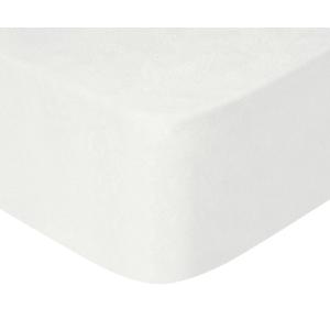 Sábana bajera de punto ajustable 100% algodón blanco cama 1…