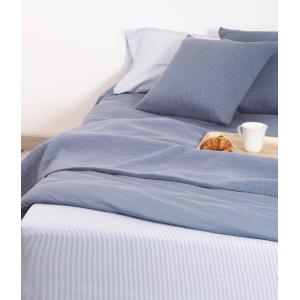 Sábana de punto 100% algodón azul para cama de 150 cm con a…