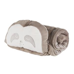 Saco de dormir infantil marrón y blanco roto con diseño de…