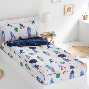 Saco nordico infantil con relleno azul cama 90 x 190