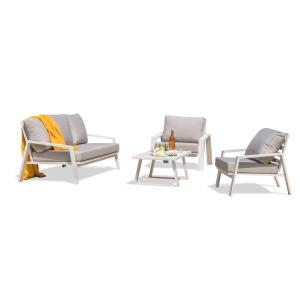 Salã³n de jardã­n 5 plazas de aluminio blanco