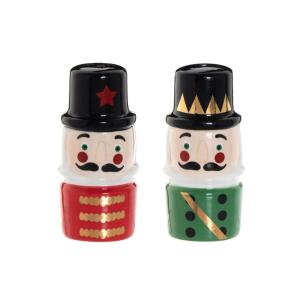 Salero y pimentero con forma de cascanueces en dolomita roj…