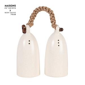 Salero y pimentero de cerámica beige - MORY SACKO