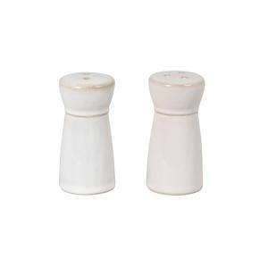 Salero y pimentero de cerámica color marfil