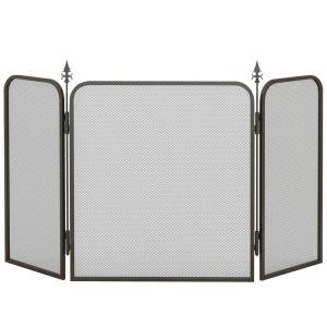 Salvachispas para chimenea 96x1.3x56 cm negro