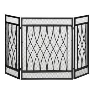 Salvachispas plegable 126x3x80 cm negro