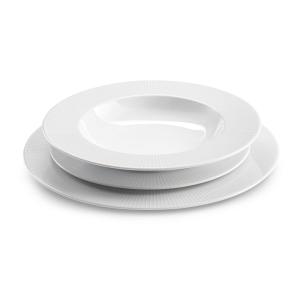 Servicio de vajilla de 18 piezas Porcelena Blanco