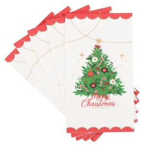 Servilleta de papel con estampado de árbol de Navidad multi…