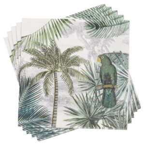 Servilletas de papel con estampado tropical 33x33 (x20)