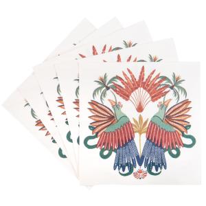 Servilletas de papel con estampado tropical multicolor (x20)