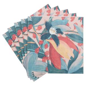 Servilletas de papel con motivo vegetal multicolor (x20)