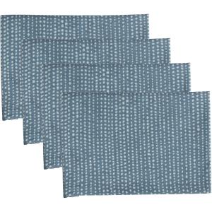 Servilletas (x4) algodón 45x45 azul pavo real