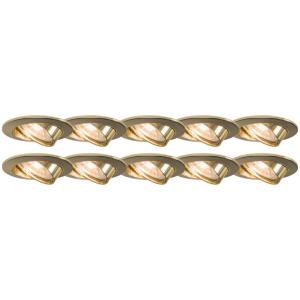 Set 10 focos empotrables oro orientable