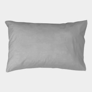 Set 2 fundas almohada (45x85cm) 100% algodón gris
