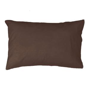 Set 2 fundas almohada (45x85cm) 100% algodón marrón